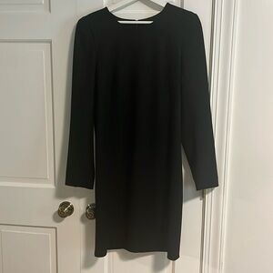 Theory | long sleeve wool blend black dress | Size 12